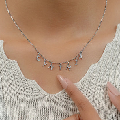 CYNTHIA Letter Round Lab Customize Necklace Necklaces