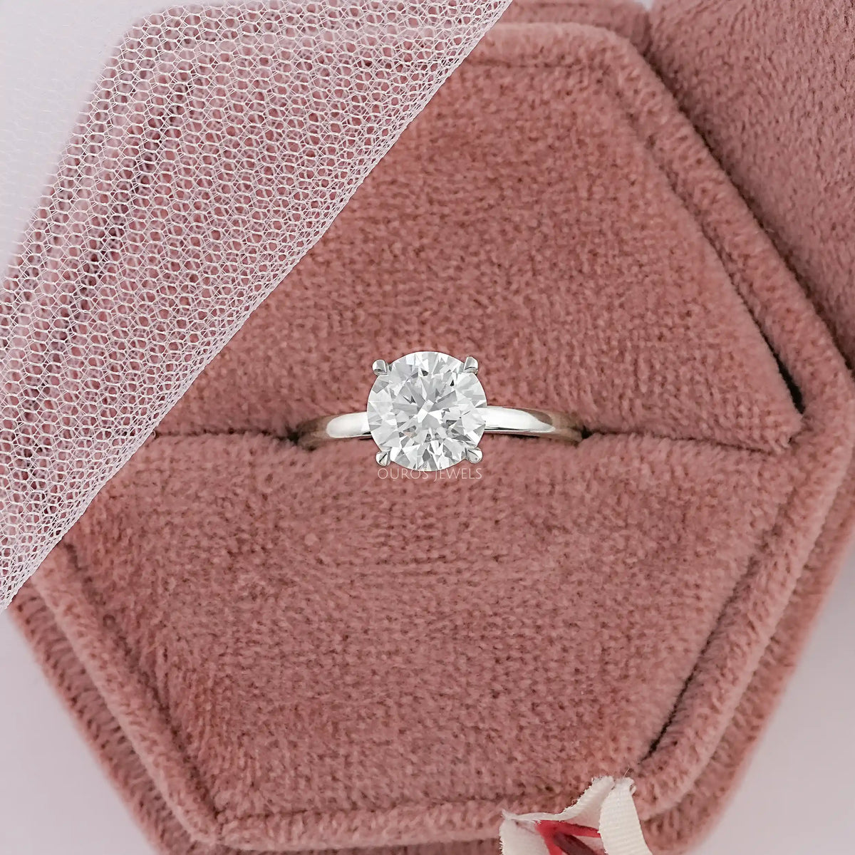 IGI Certified Round Lab Grown Diamond Solitaire Engagement Ring Ring