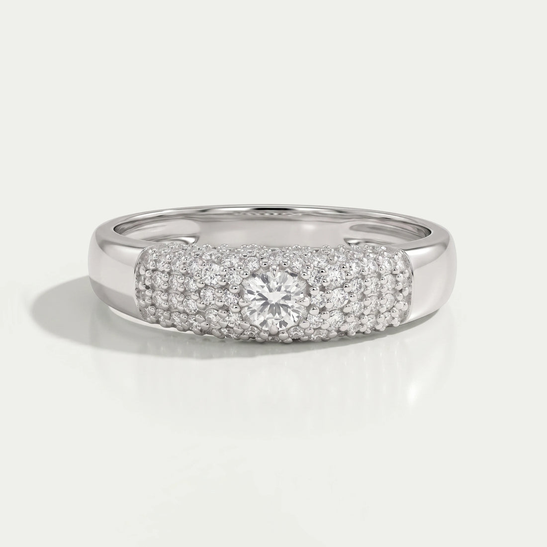 Mens Brilliant Round Cluster Diamond Ring