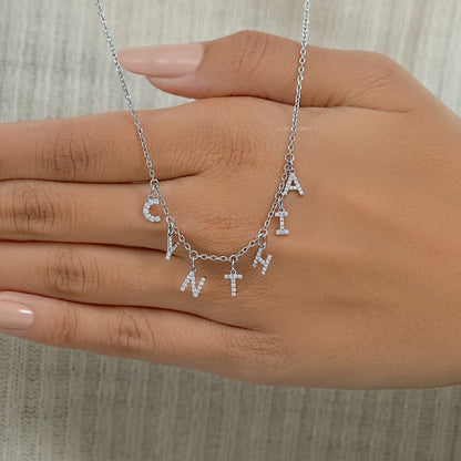 CYNTHIA Letter Round Lab Customize Necklace Necklaces