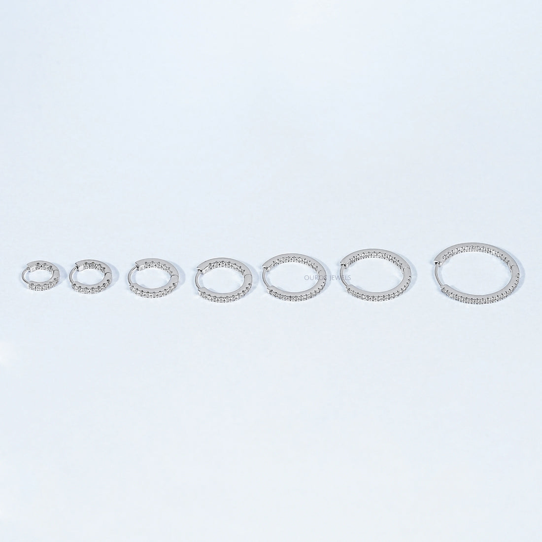 Lab Grown Round Diamond Hoop Earrings Earring