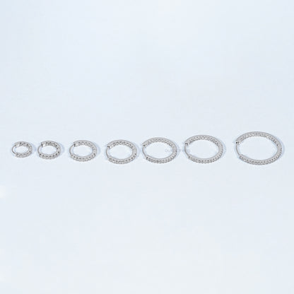 Lab Grown Round Diamond Hoop Earrings Earring