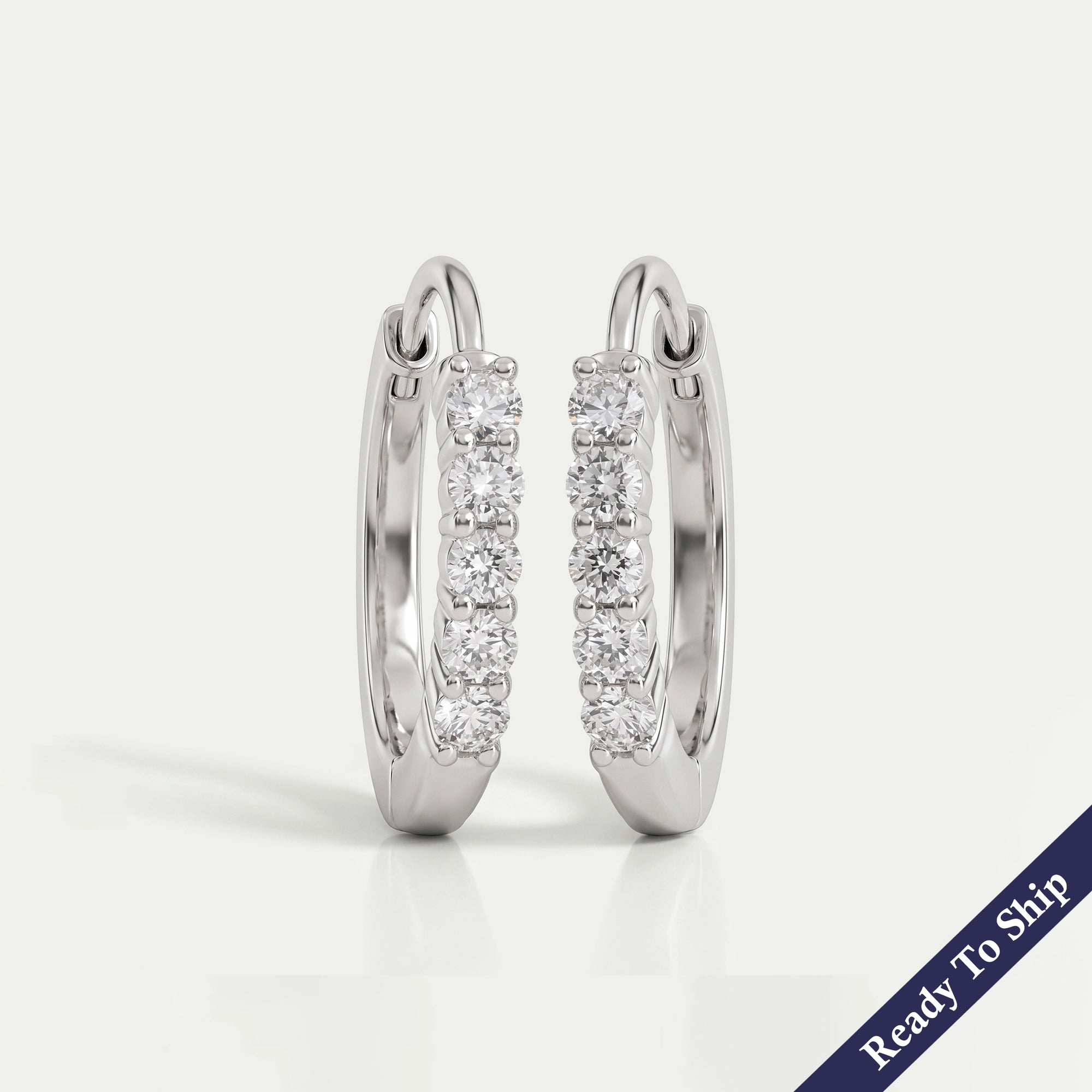 Round Lab Grown Diamond Hoop Earring Earrings
