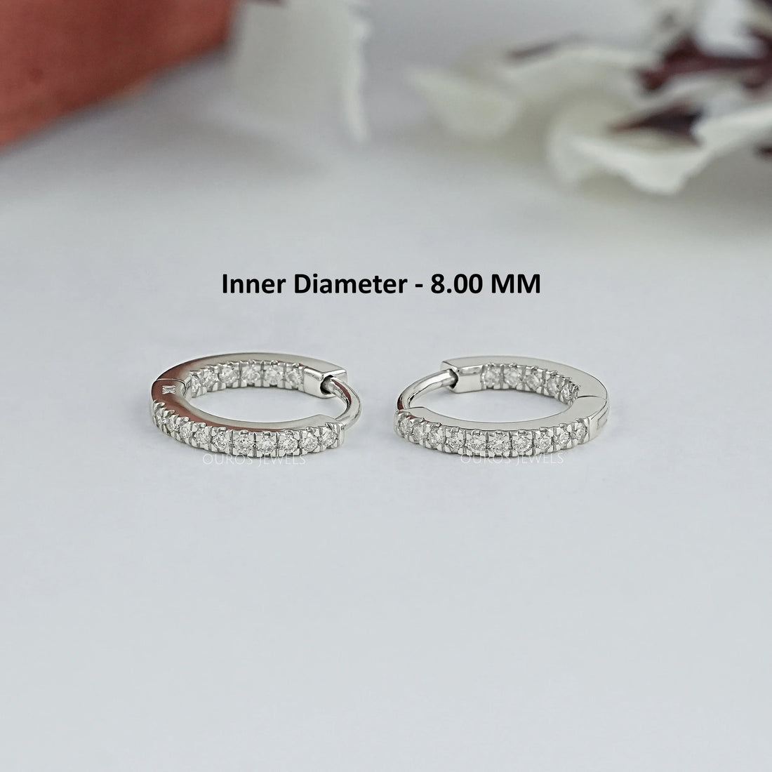 Lab Grown Round Cut Diamond Hoop Earrings Earrings