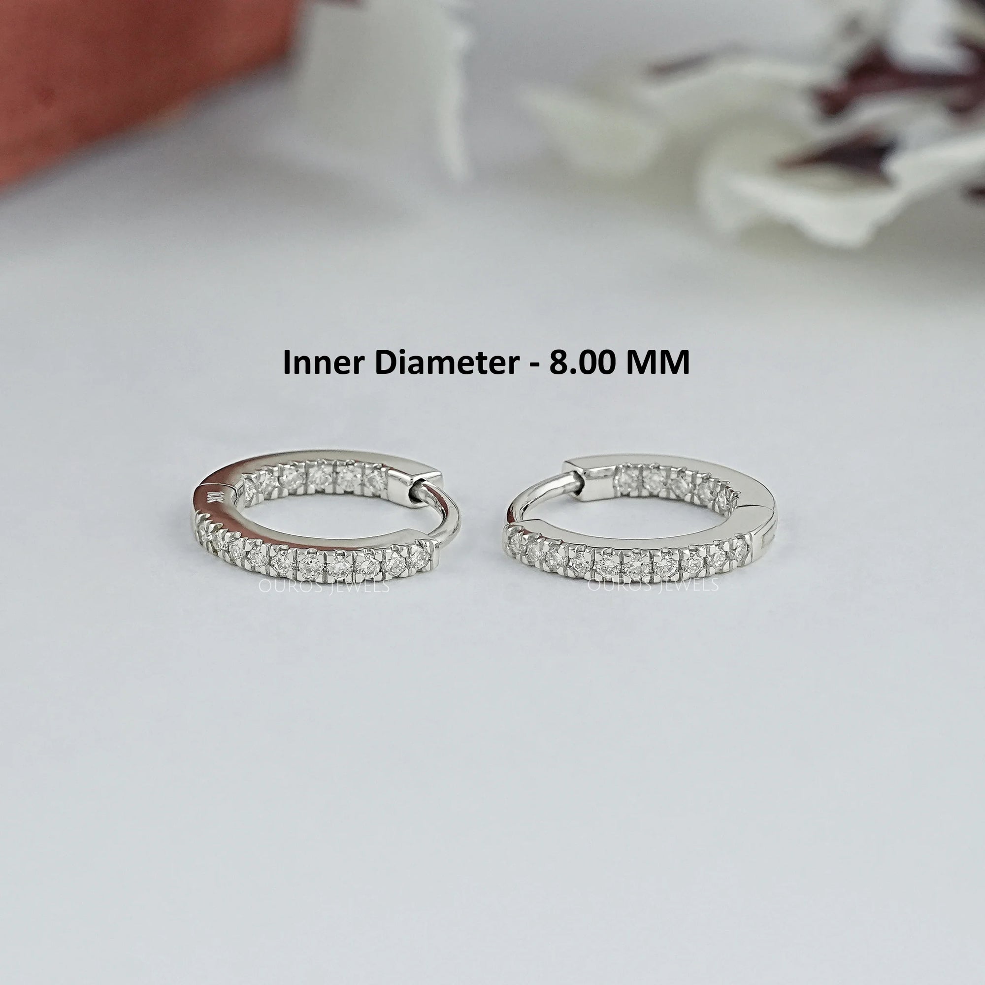 Lab Grown Round Cut Diamond Hoop Earrings Earrings