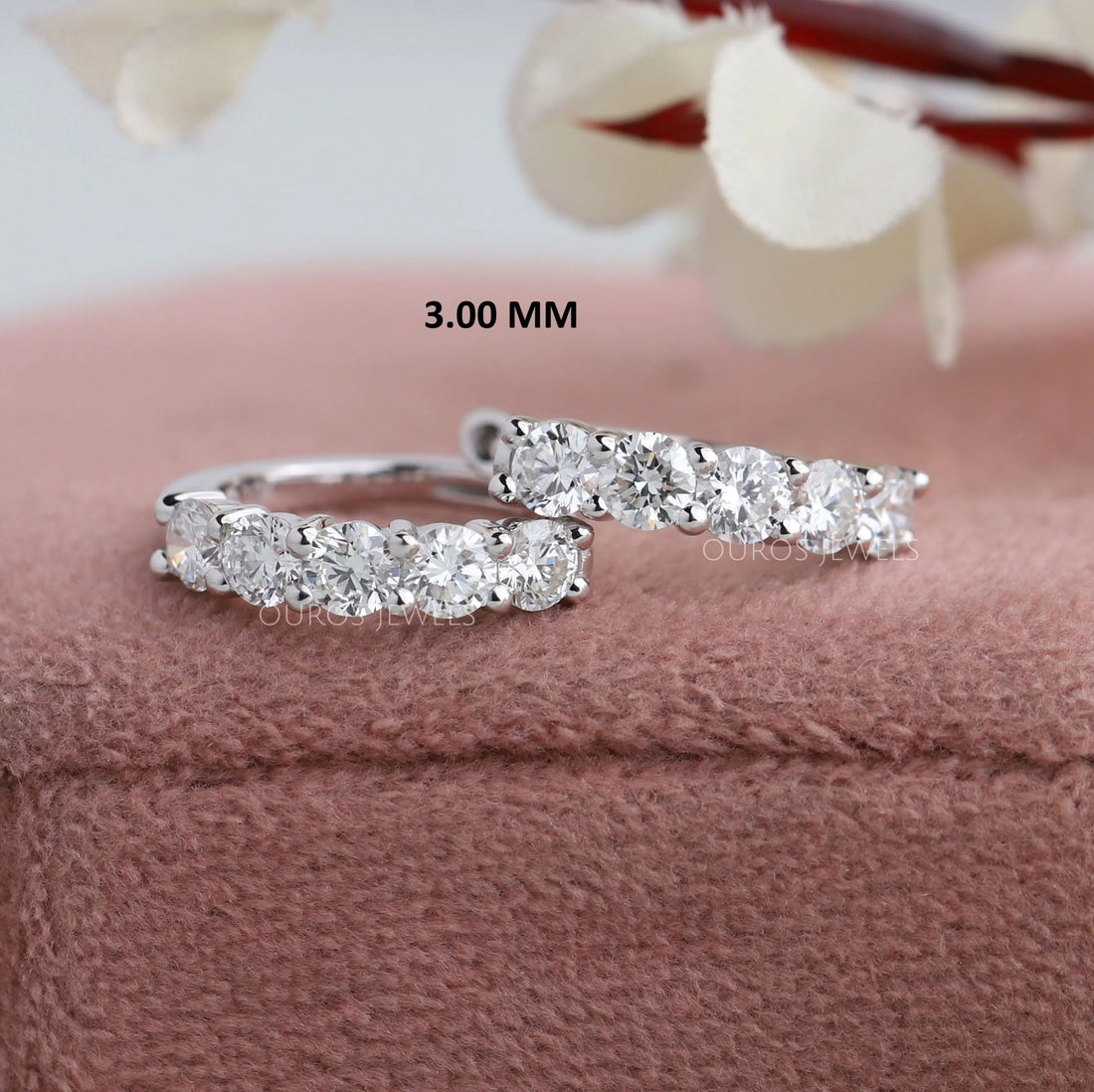 Round Lab Diamond Hoop Earrings Earrings