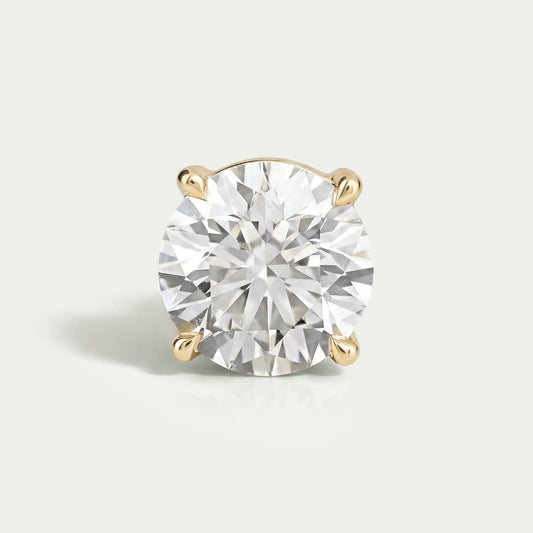 Round Cut Solitaire Stud Earrings For Men Earring