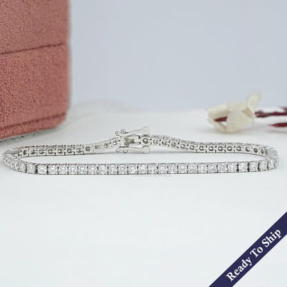 Round Cut Lab Diamond Tennis Bracelet Bracelet