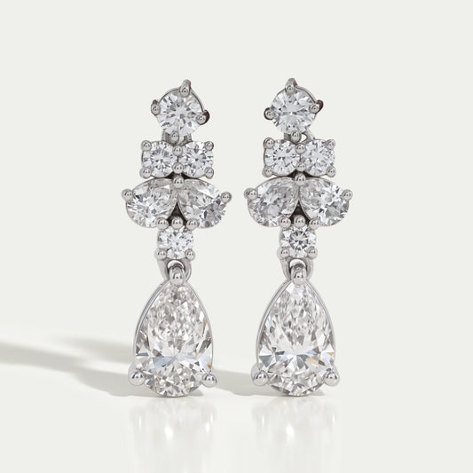 Pear Lab Grown Diamond Drop Earrings Earrings