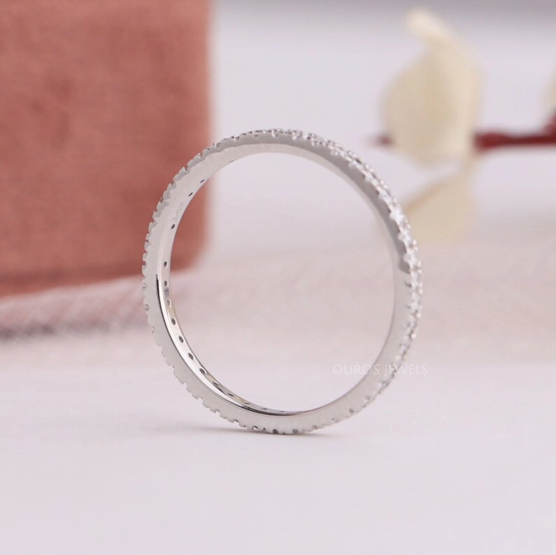 Round Cut Lab Grown Diamond Eternity Band Rings