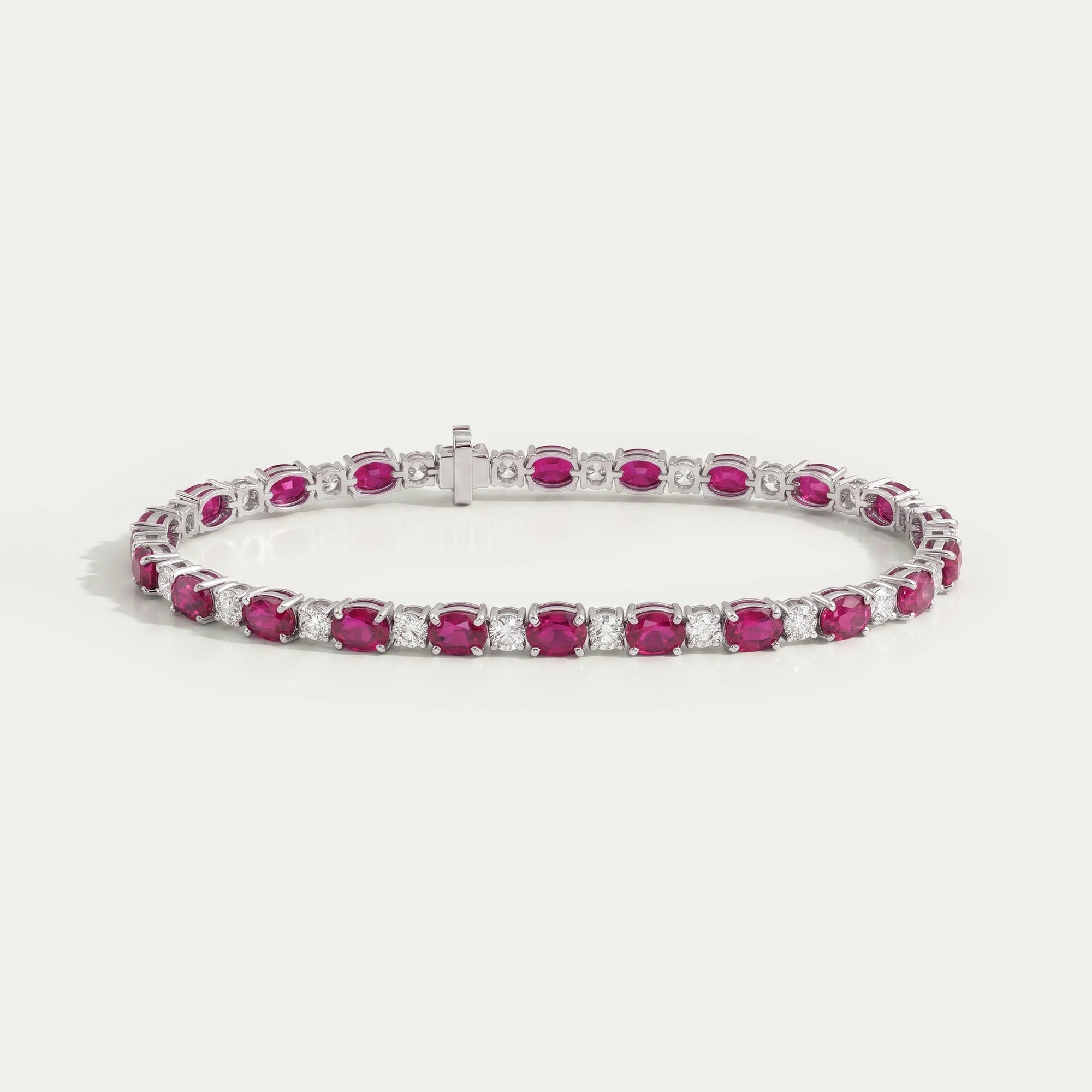 Ruby Oval Gemstone Bracelet