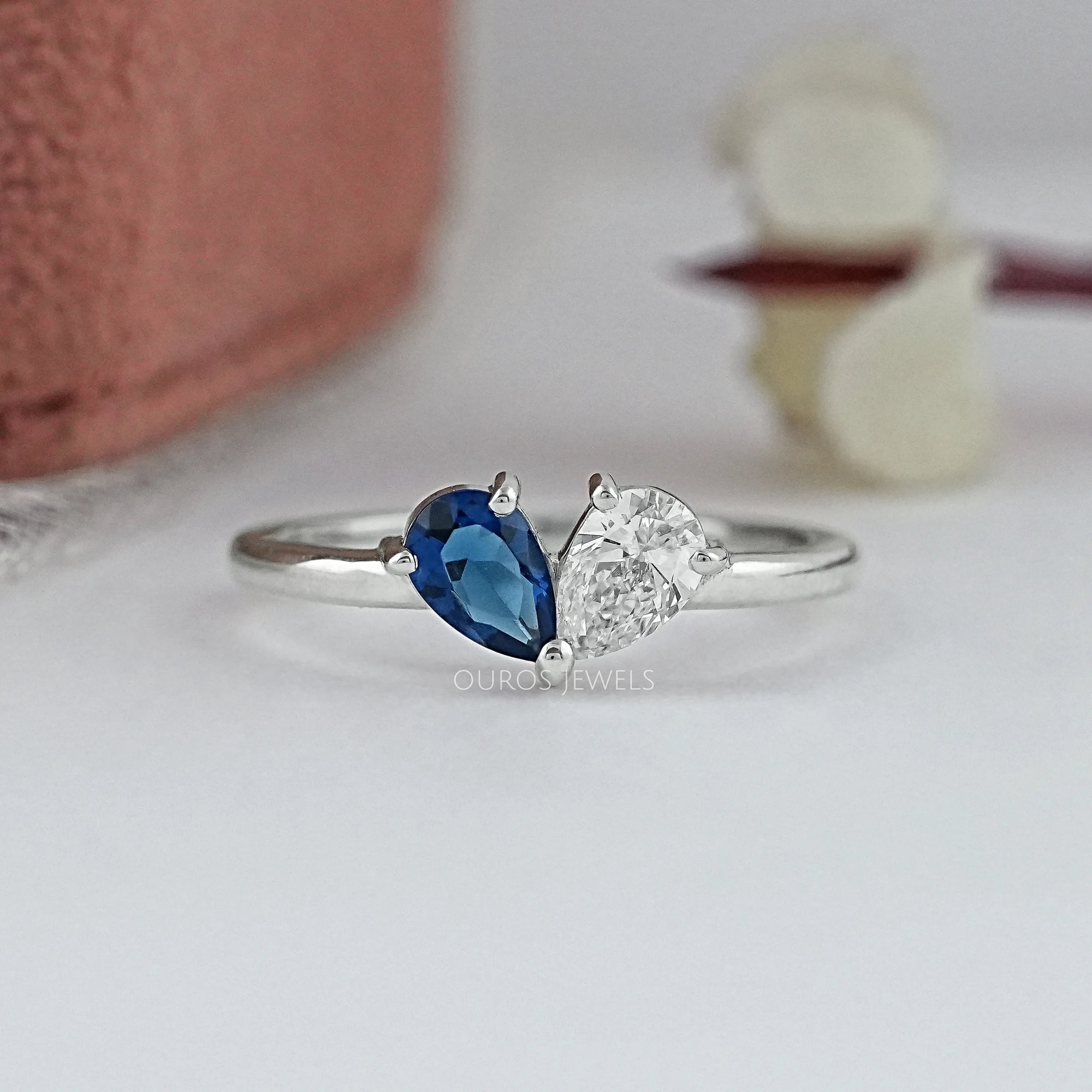 Pear Gemstone Toi Moi Engagement Ring Ring