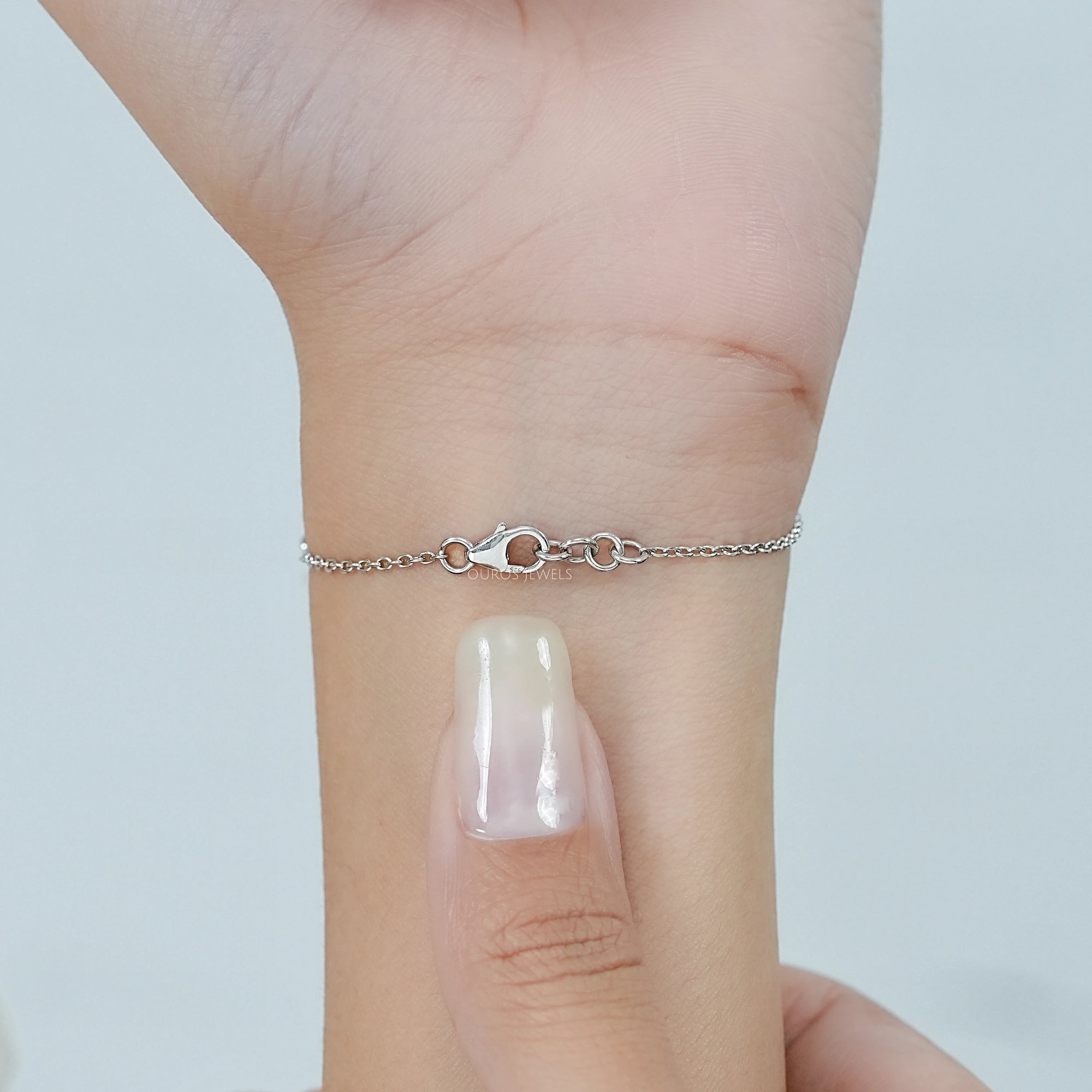 Light Purple Square Cushion Gemstone Halo Bracelet Bracelet