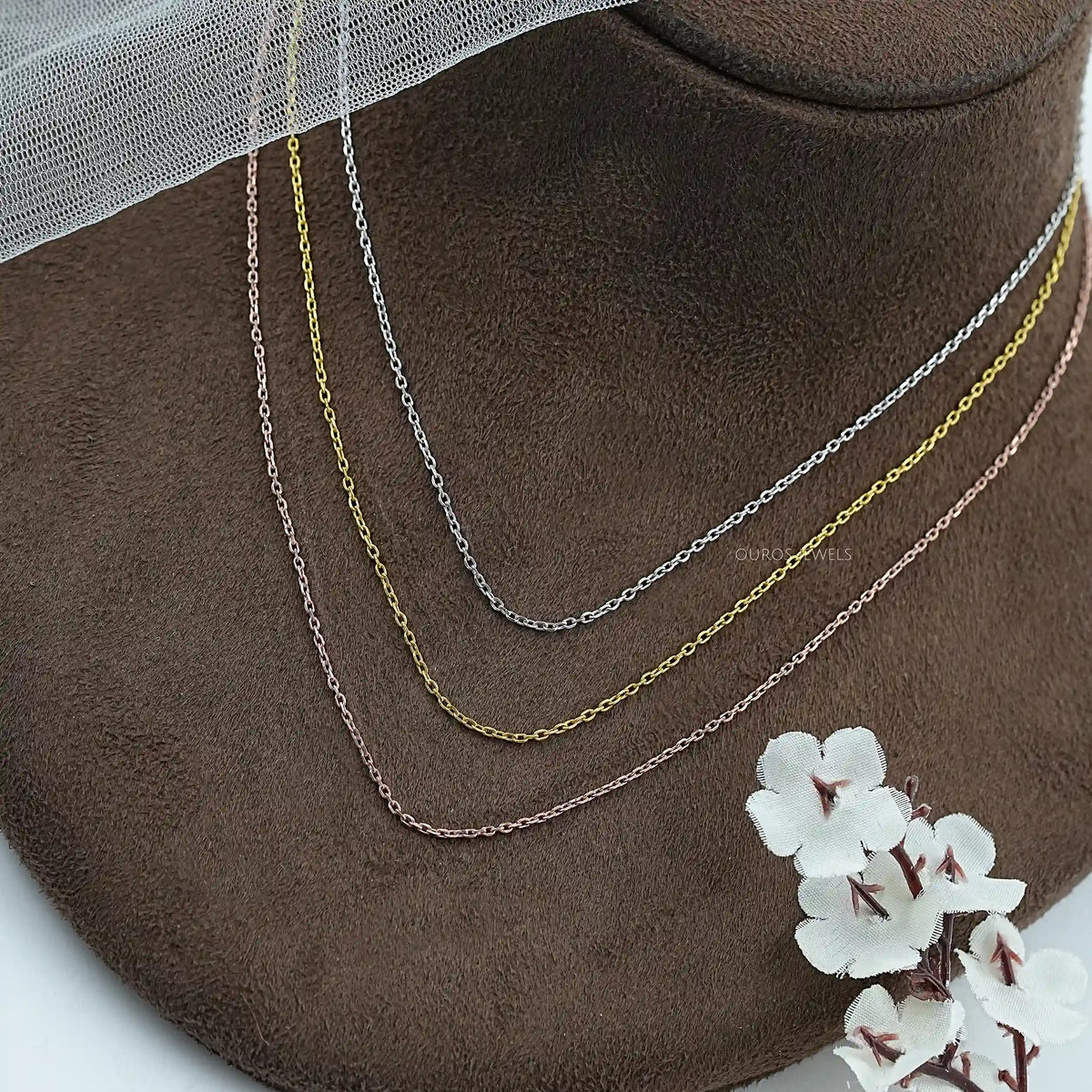 Dainty Flat Cable Chain Necklaces