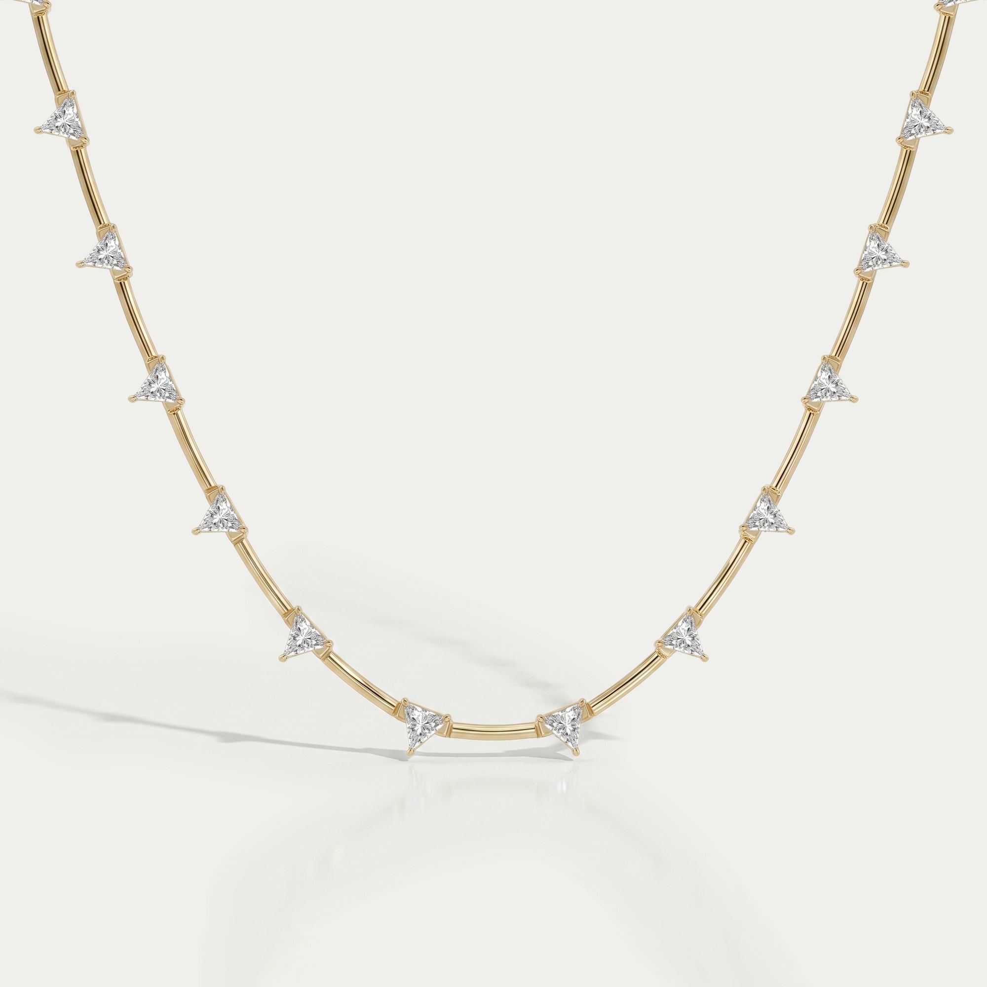 Triangle Cut Bar Chain Necklace Necklaces
