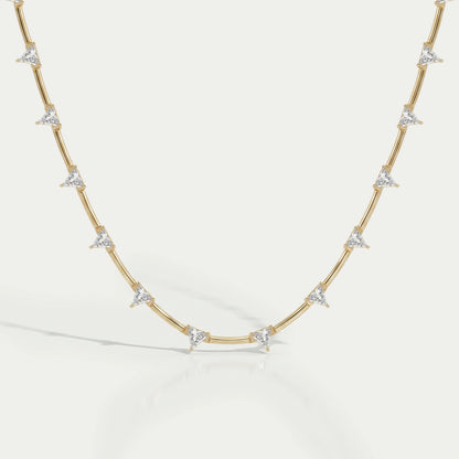 Triangle Cut Bar Chain Necklace Necklaces