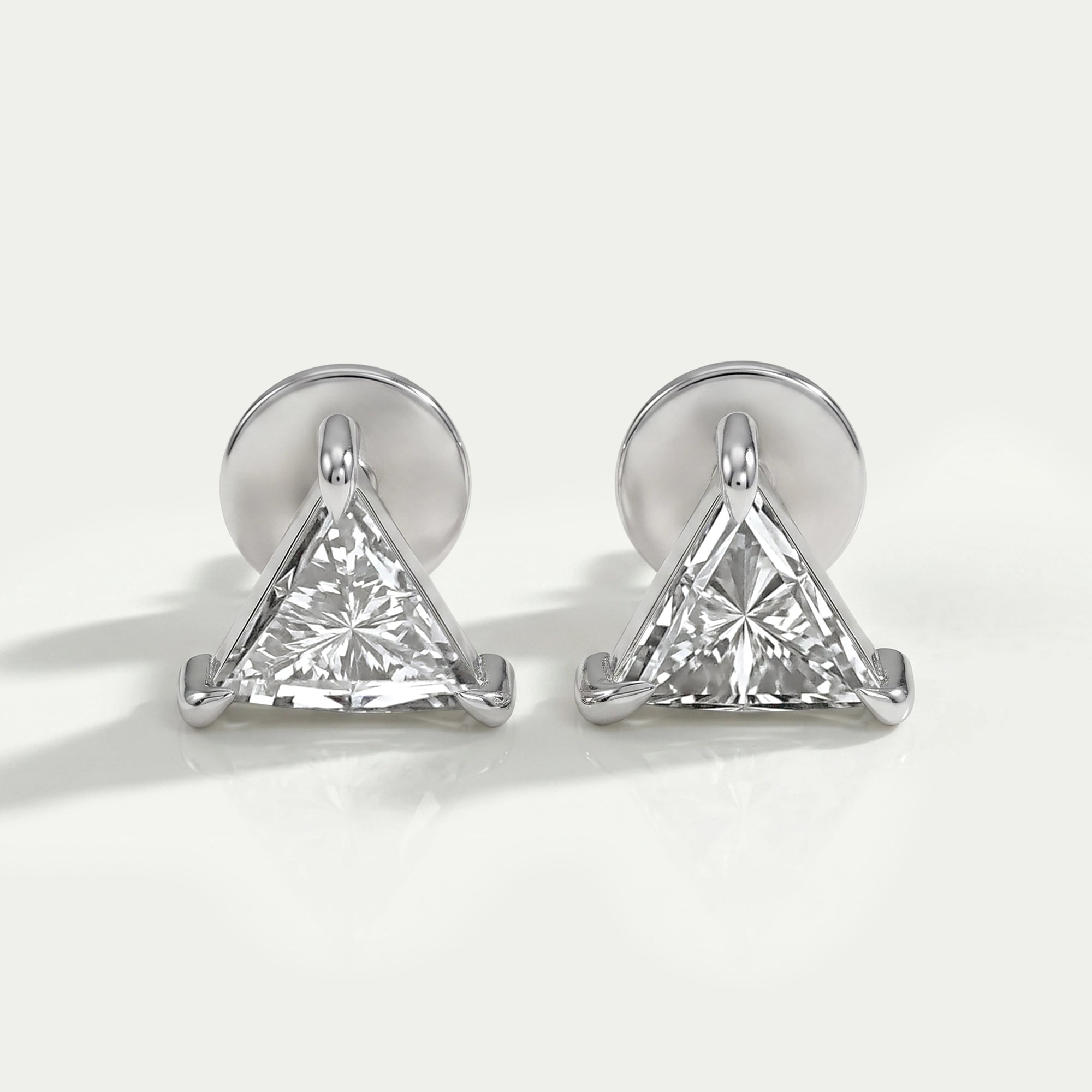 Triangle Cut Lab Diamond Stud Earrings
