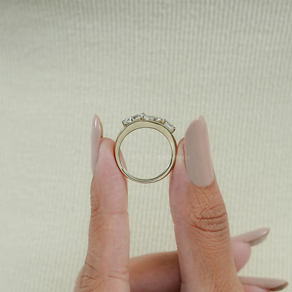 Multi Shape Lab Diamond Three Stone Ring Ring