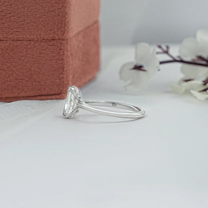 Radiant Lab Diamond Tulip Basket Solitaire Ring Ring