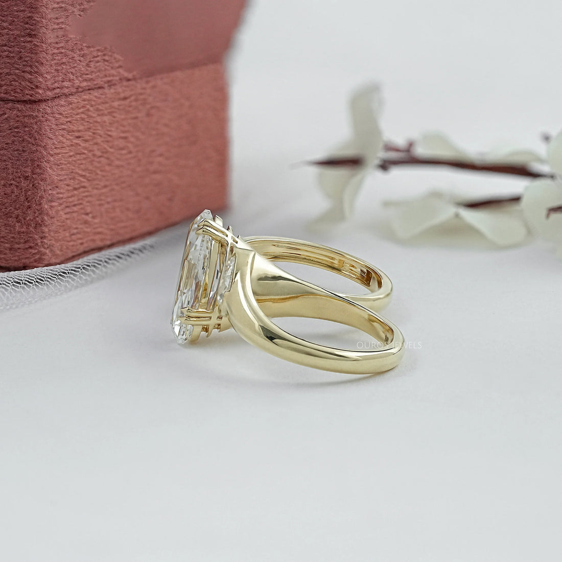 Lab Diamond Two Finger Trio Ring Ring