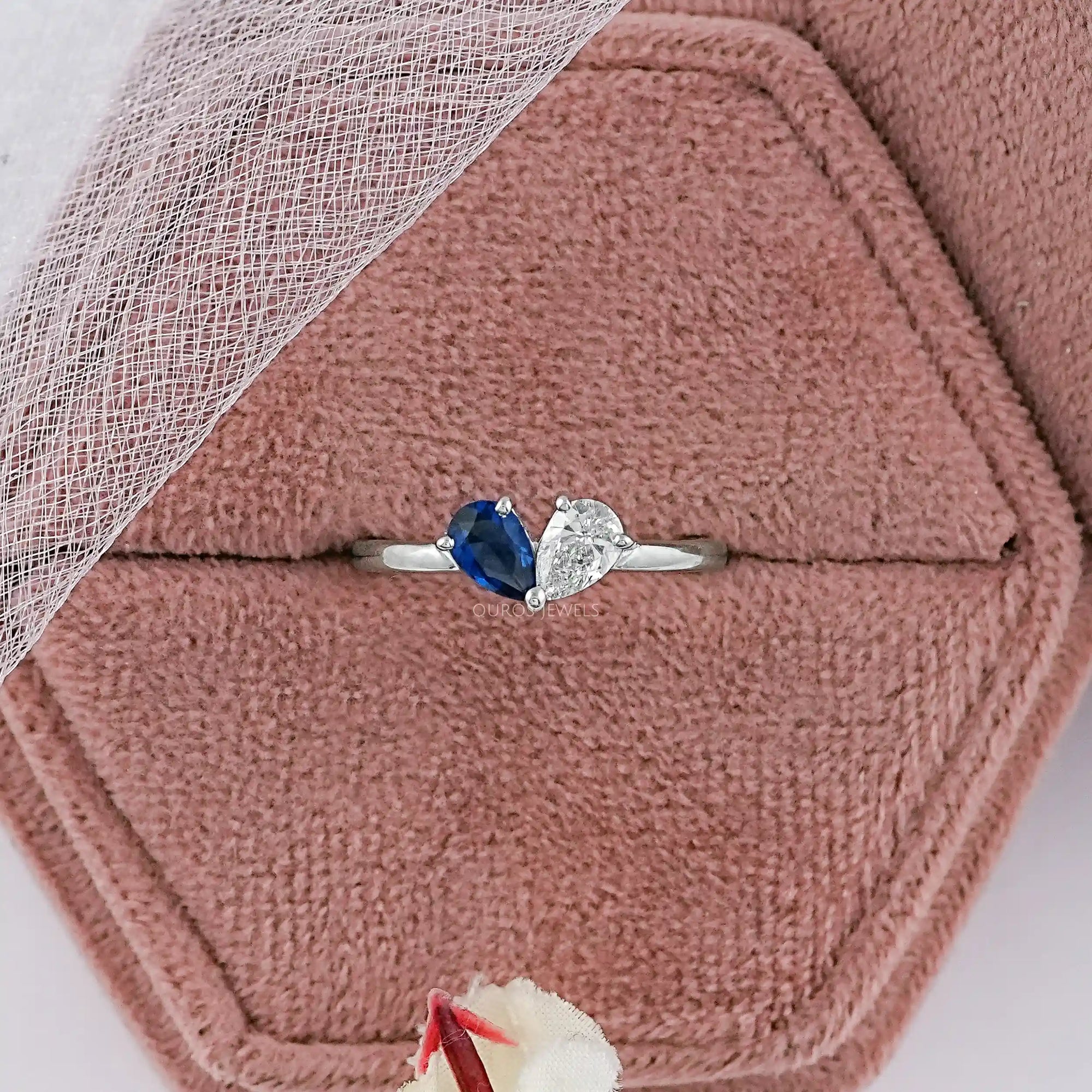 Pear Gemstone Toi Moi Engagement Ring Ring