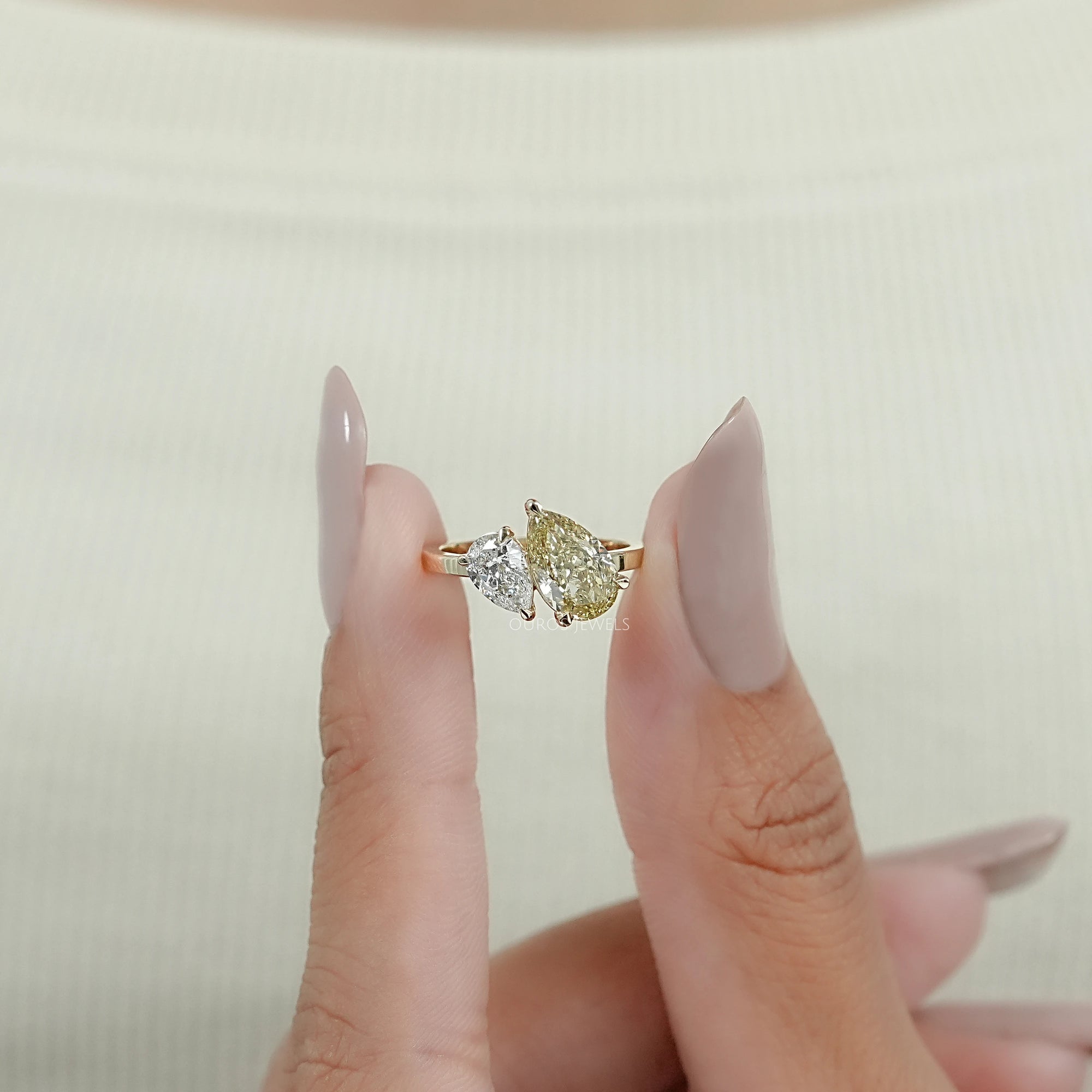 Two Pear Diamond Toi Et Moi Ring Ring