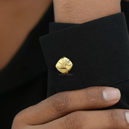 Yellow Gold Cufflink For Men's