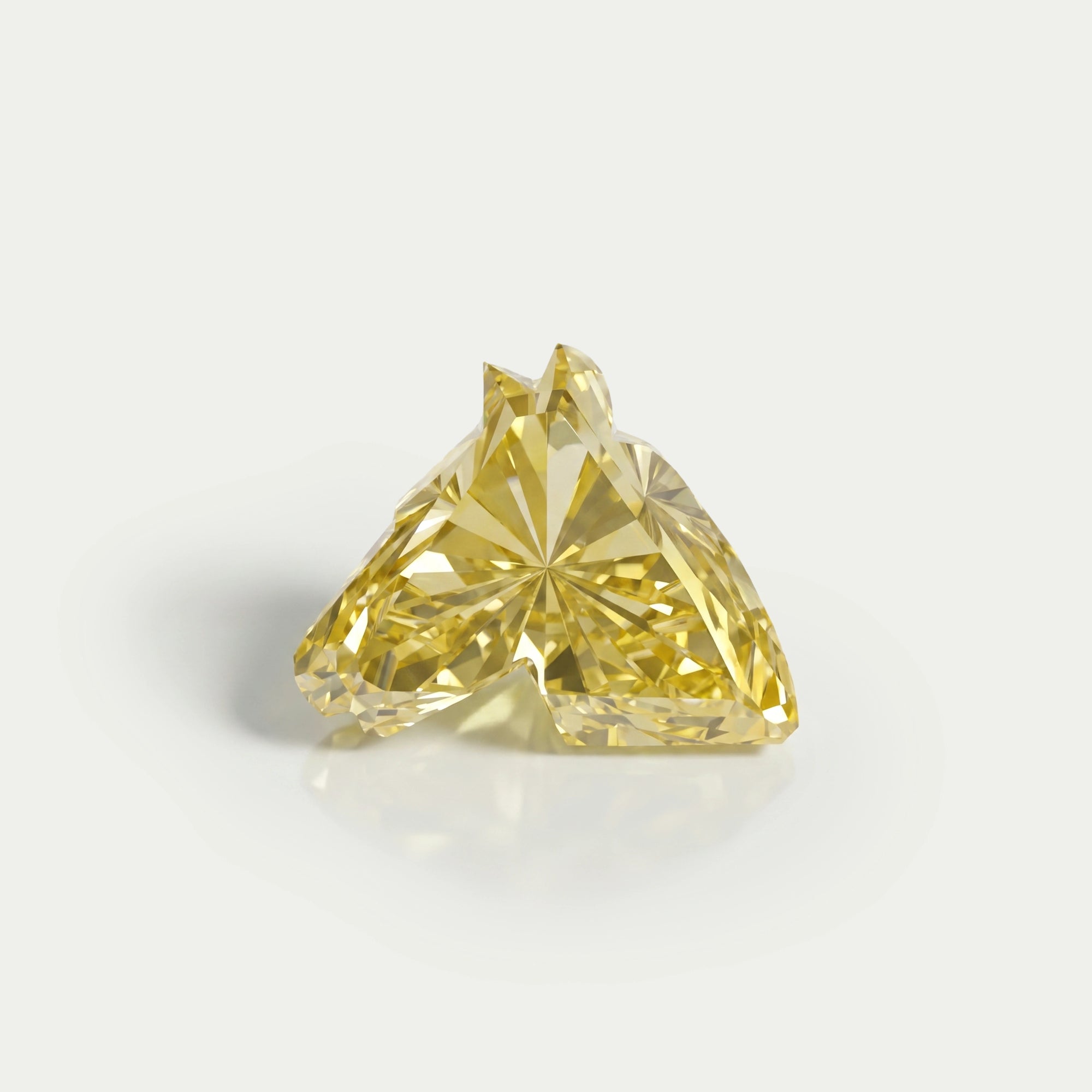 Yellow Horse Cut Lab Grown Diamond