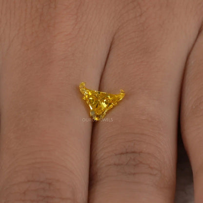 Yellow Bull Cut Lab Grown Diamond
