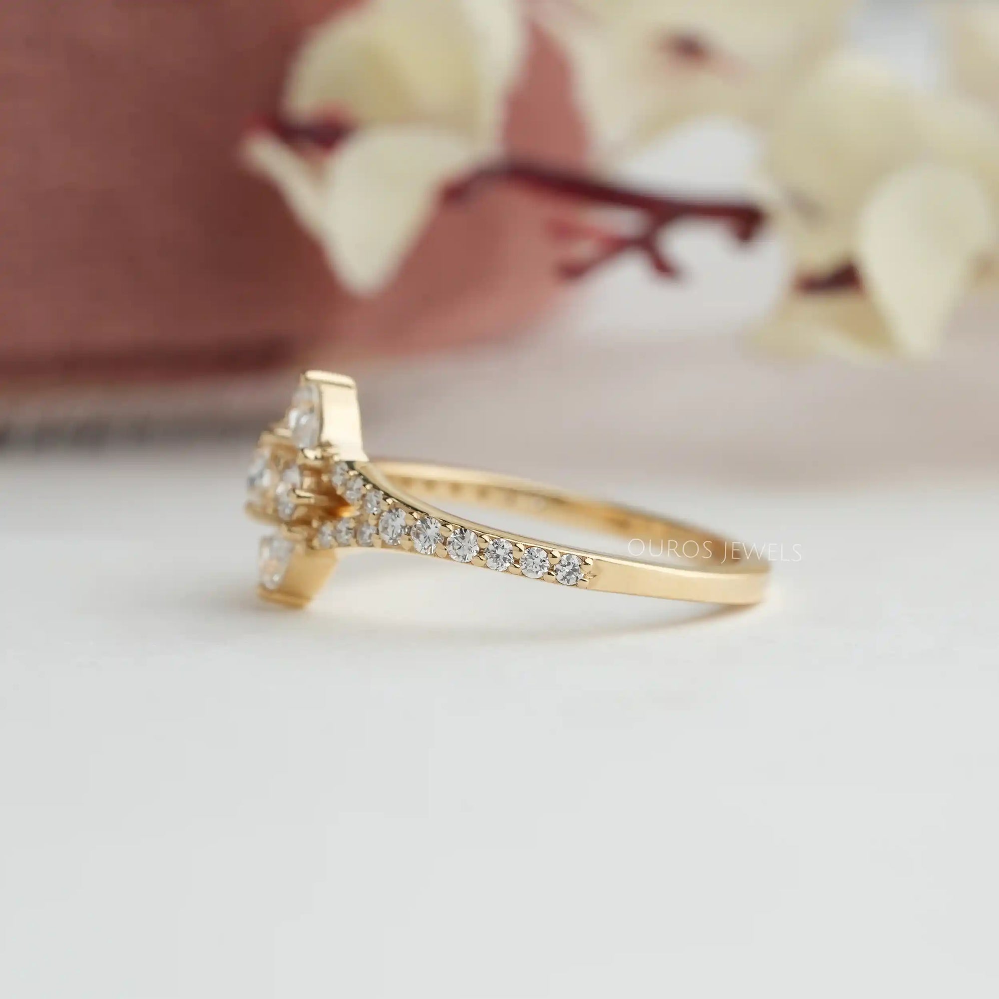Open Cuff Styles Oval Cut Lab Grown Diamond Ring Rings