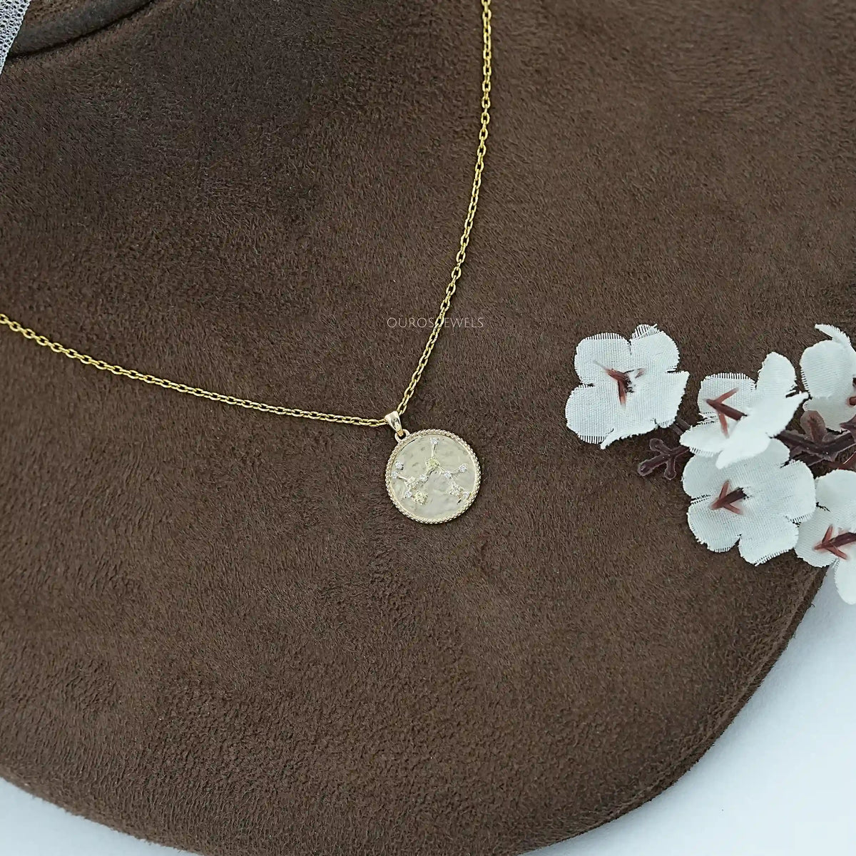Sagittarius Sign Zodiac Yellow Gemstone Pendant