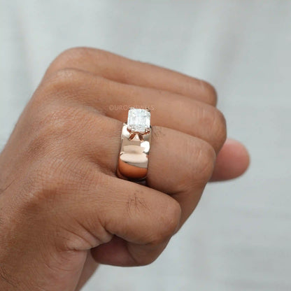 Criss Cut Lab Grown Diamond Engagement Ring