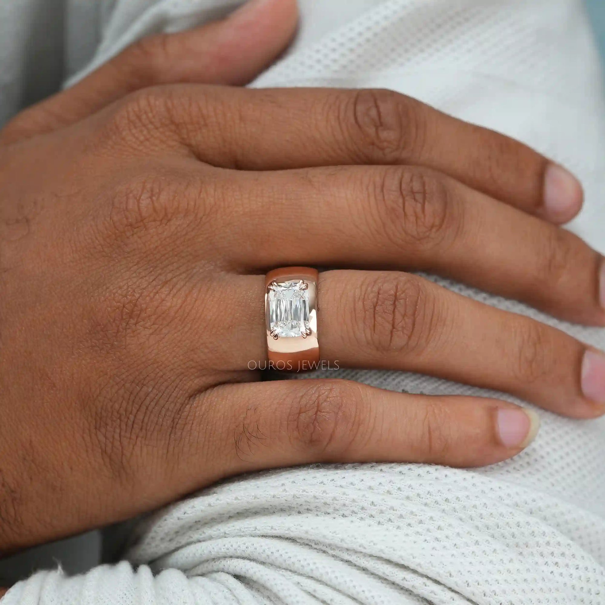Criss Cut Lab Grown Diamond Engagement Ring
