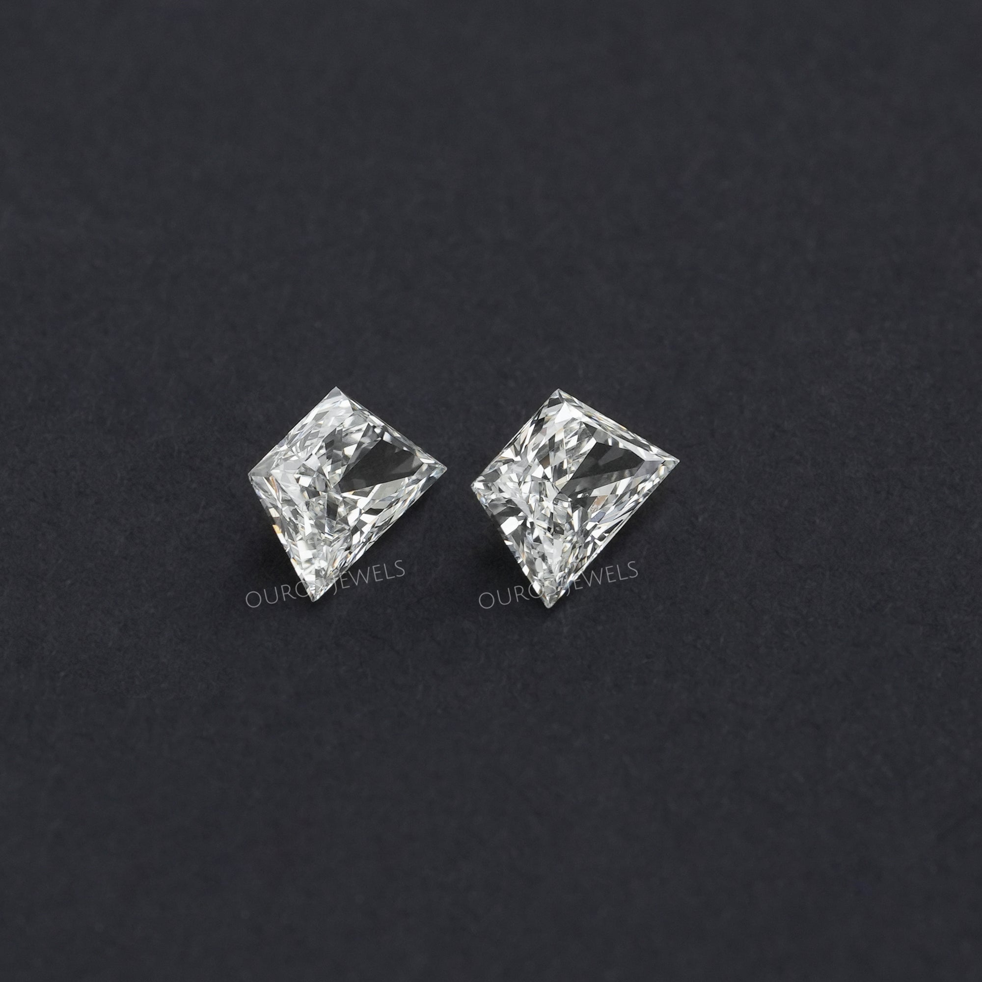 Trapezoid Brilliant Cut Matching Pair Diamond, 2.00 TCW Lab Grown Diamond, Lab Made Loose Diamond, CVD Diamond For Statement Jewelry Sample Items