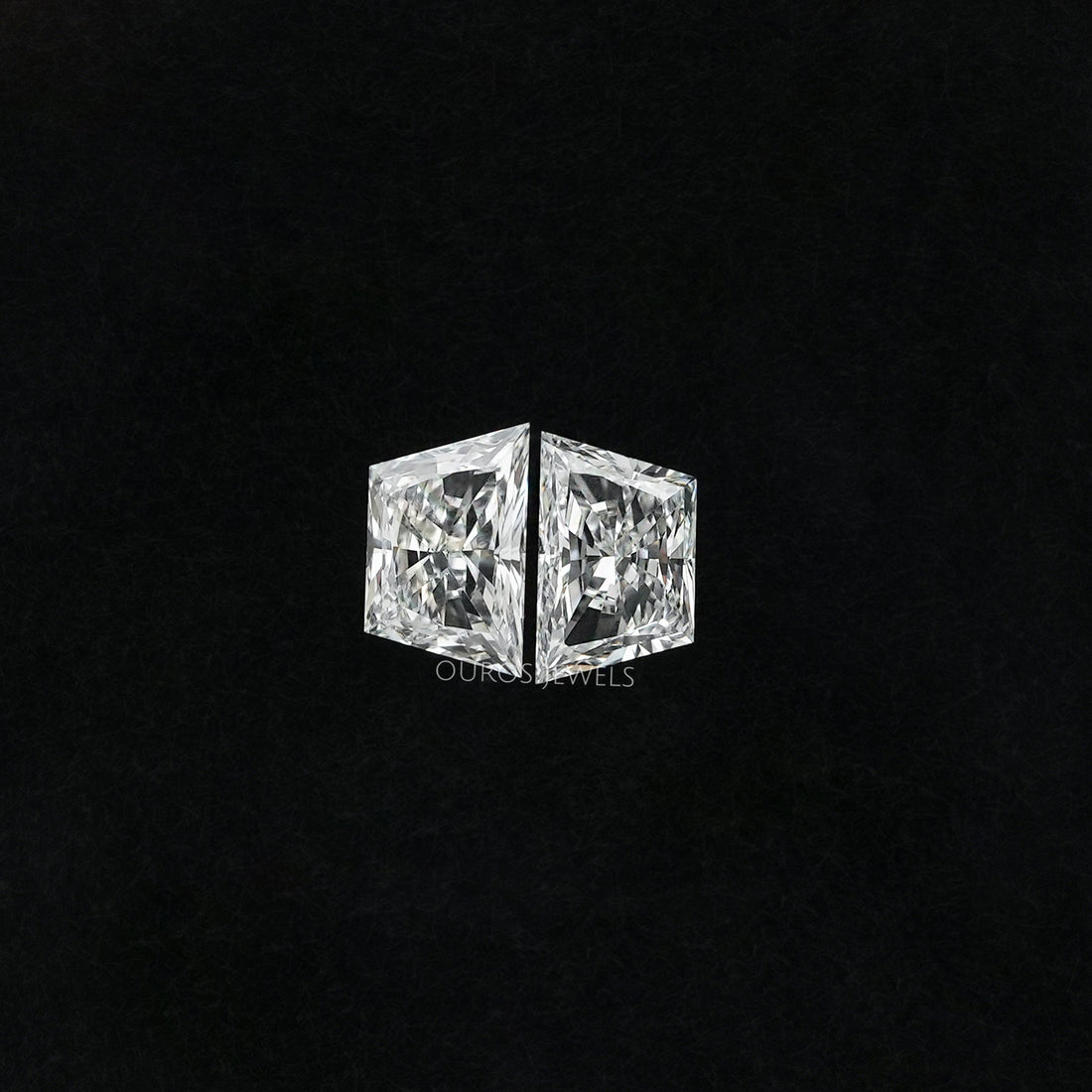 Trapezoid Brilliant Cut Matching Pair Diamond, 2.00 TCW Lab Grown Diamond, Lab Made Loose Diamond, CVD Diamond For Statement Jewelry Sample Items