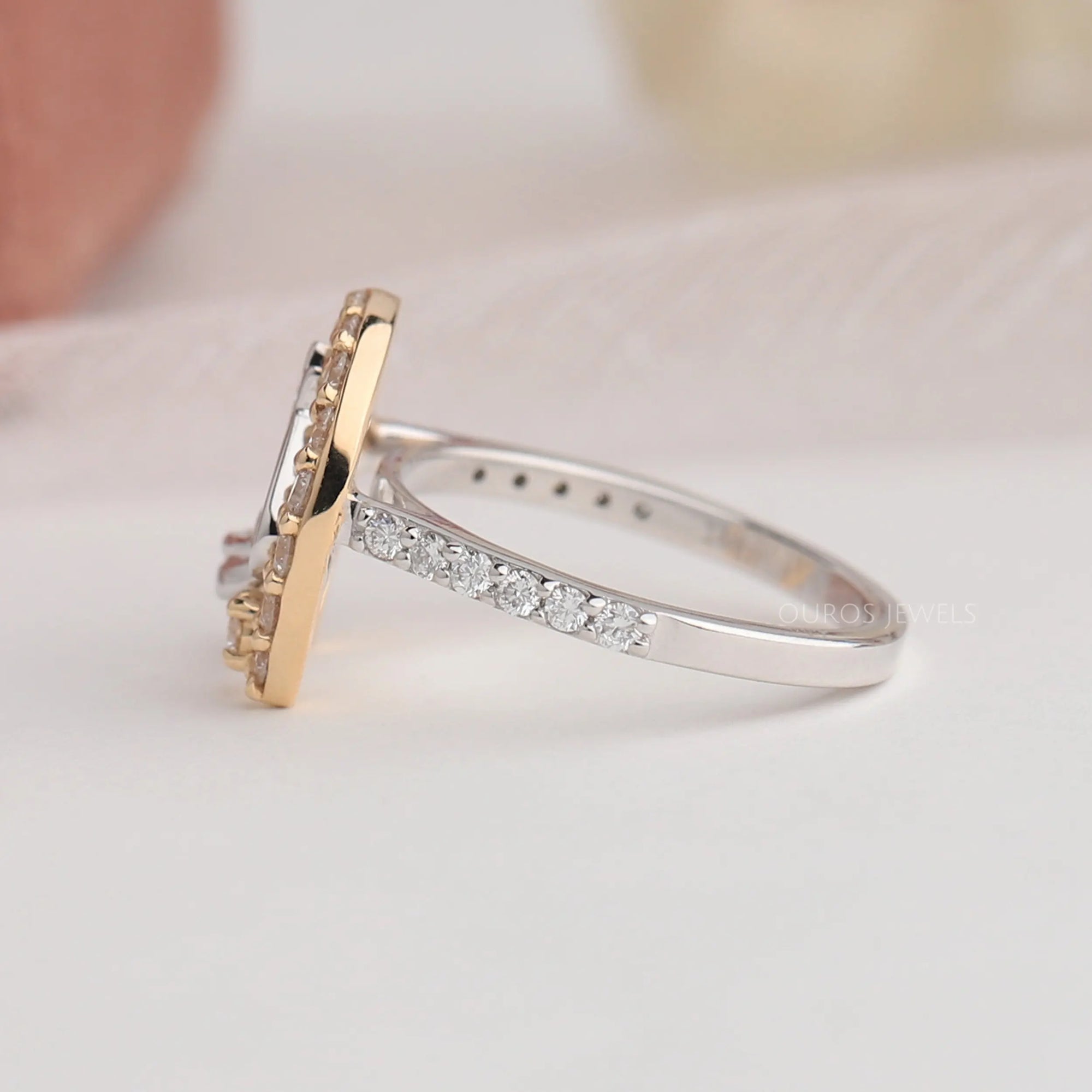 Antique Shape Horse Cut Diamond Ring
